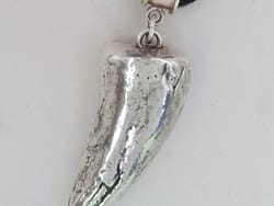Silver Arthur Tiger Canine Pendant
