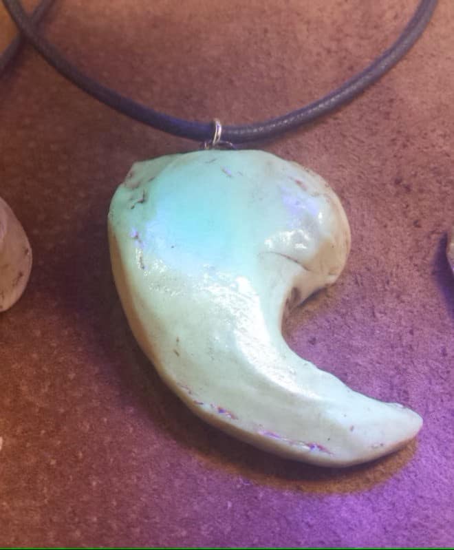 Sadie Lion Claw Glow-in-the-Dark Polymer Pendant